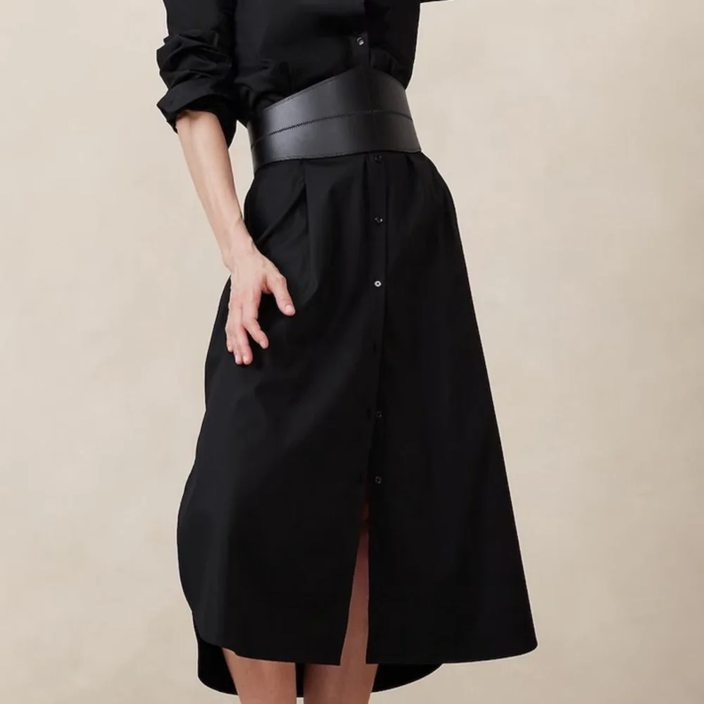 NWT BANANA REPUBLIC POPLIN MAXI SHIRTDRESS - Picture 7 of 7